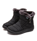 Bottes Femme d’Hiver Imperméables à Crampons avec Doublure en Peluche