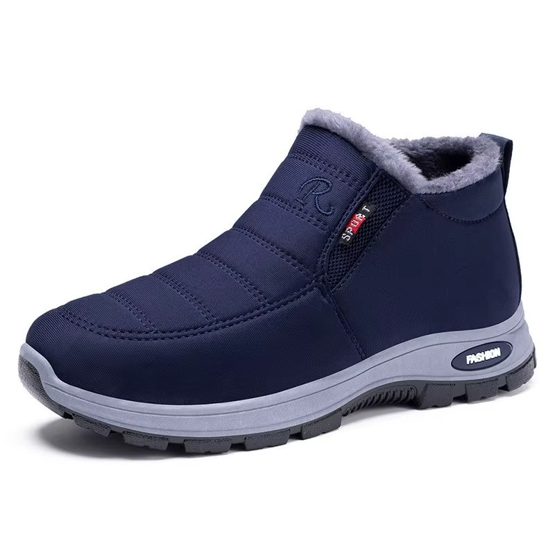 Bottes Femme d’Hiver Imperméables à Tige Moyenne avec Doublure en Peluche