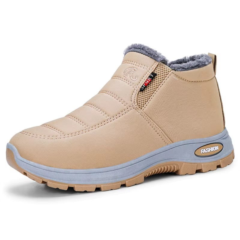 Bottes Femme d’Hiver Imperméables à Tige Moyenne avec Doublure en Peluche