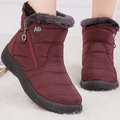 Bottes Femme d’Hiver Imperméables à Crampons avec Doublure en Peluche