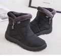 Bottes Femme d’Hiver Imperméables à Crampons avec Doublure en Peluche